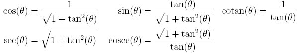 Relations fondamentales entre les fonctions trigonomtriques